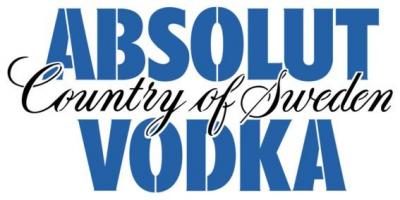 Absolut vodka pochoir logoa peindre d12125