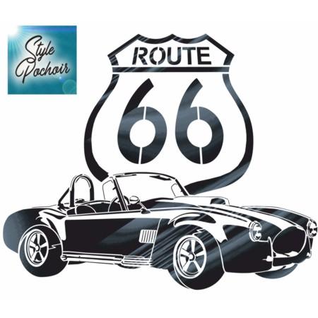 Ac cobra route 66 pochoir stencil