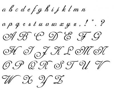 Alphabet adinekimberscript