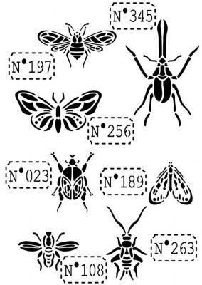 An5401 pochoir insectes papillons