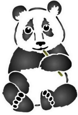 Anisp055 pochoir panda style pochoir