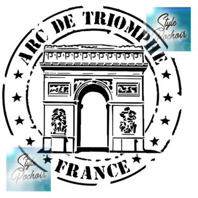 Arc de triomphe pochoir france style pochoir stencil paris