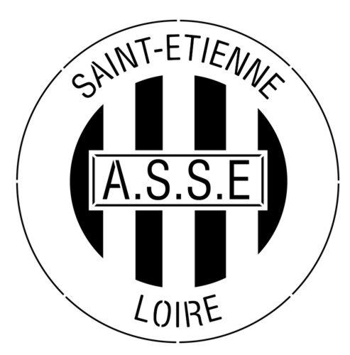 pochoir logo ASSE club de foot Saint Etienne - à peindre