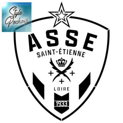 Asse saint etienne logo pochoir a peindre style pochoir