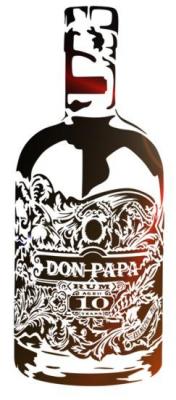 Bouteille rhum don papa pochoir