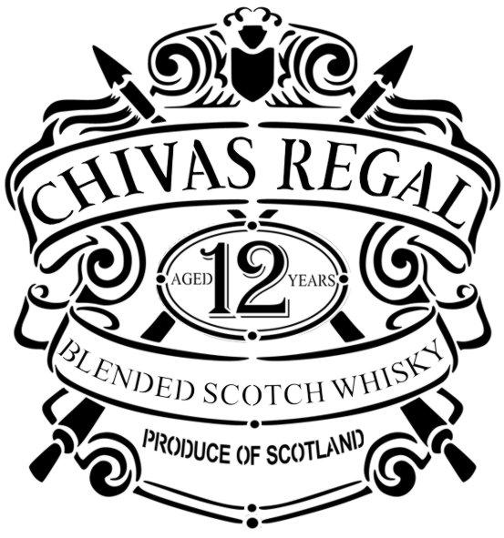 Ch2 logo chivas regal whisky pochoir a peindre