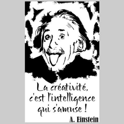 Div3984 einstein citation creativite pochoir style pochoir