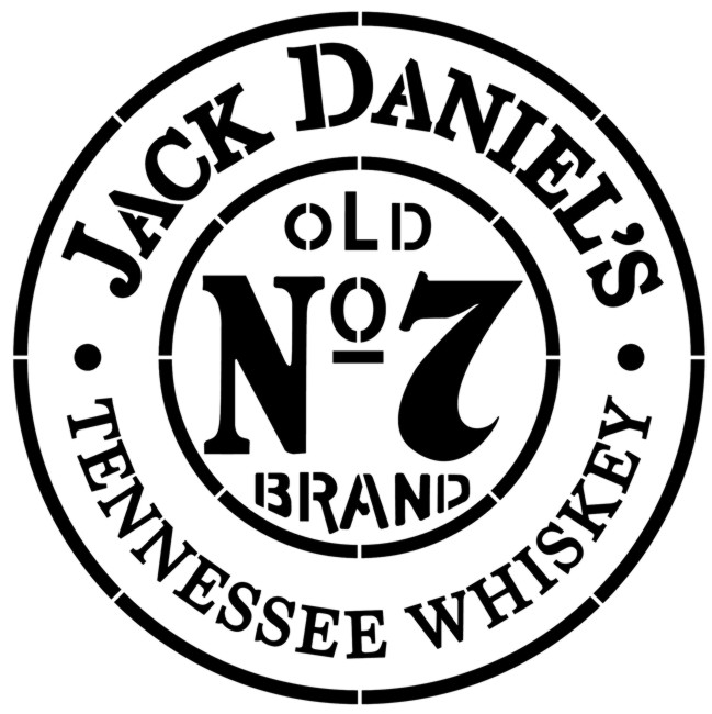 pochoir jack daniel's apple à peindre sticker