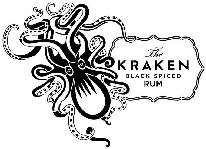 pochoir du rhum Kraken avec sa pieuvre