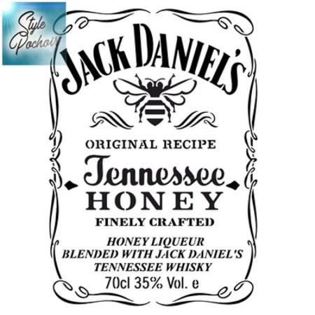 Etiquette jack daniels honey verticale stylepochoir