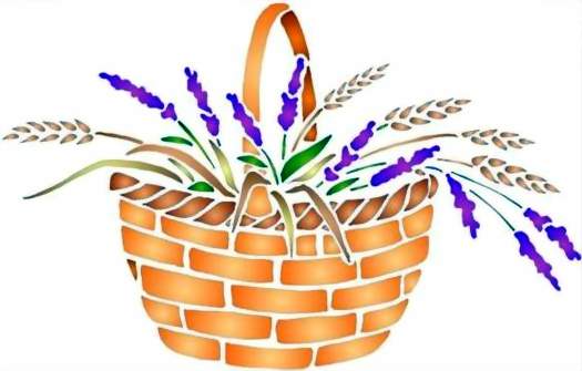 Fl00 pochoir panier ble style pochoir