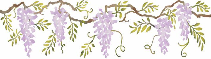 Fl184 petite frise glycine sticker