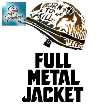 Full metal jacket casque lettrage pochoir style pochoir