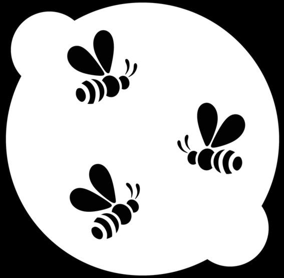 Ga54 pochoir gateau alimentaire abeilles style pochoir
