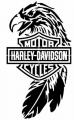 Harley davidson aigle pochoir a peindre