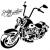 Harley66 moto harley davidson pochoir