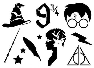 Hp21 harry potter ensemble de motifs en pochoir stylepochoir monartisane 1