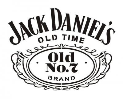 Jack daniels logo pochoir whisky