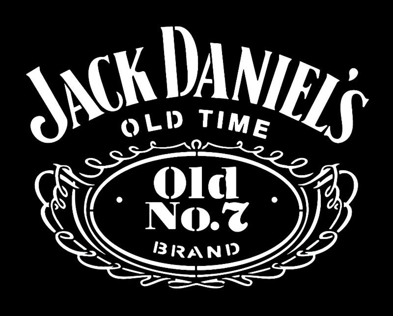 Jack daniels logo sticker blanc