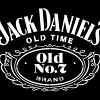 Jack daniels logo sticker blanc