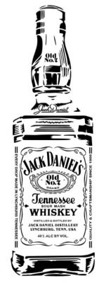 Jack daniels pochoir bouteille style pochoir jack daniels bottle stencil mon artisane pp