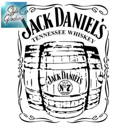 Jd57 futs tonneaux jack daniels pochoir style pochoir