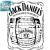Jd57 futs tonneaux jack daniels pochoir style pochoir