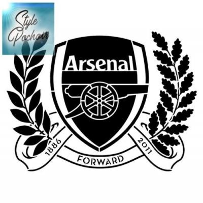 Logo arsenal pochoir a peindre style pochoir