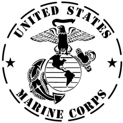 Marine corps united states stencil pochoir