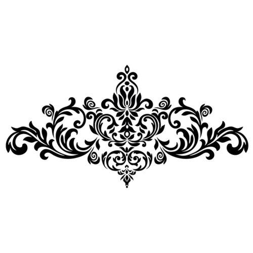 Motif baroque sticker noir