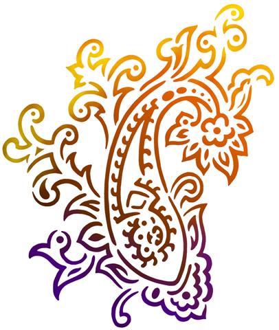 Motif hindou cachemire pochoir style pochoir mon artisane