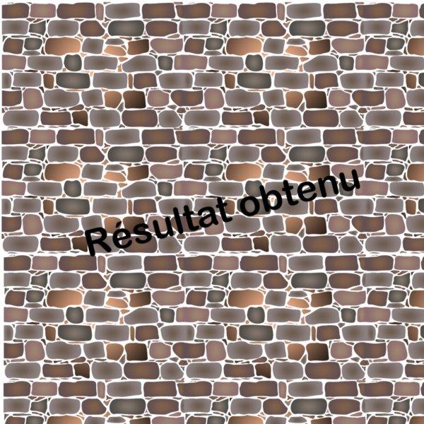 Mur de pierres pochoir reutilisable a peindre