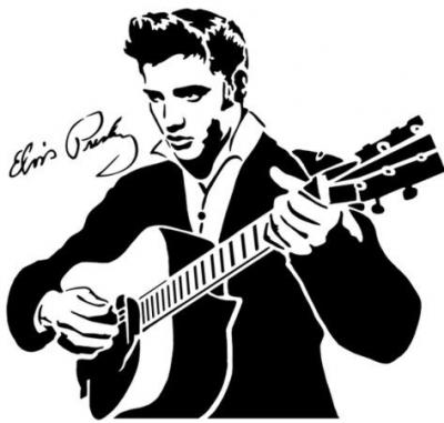 Per0667 elvis presley pochoir signature stylepochoir mon artisane