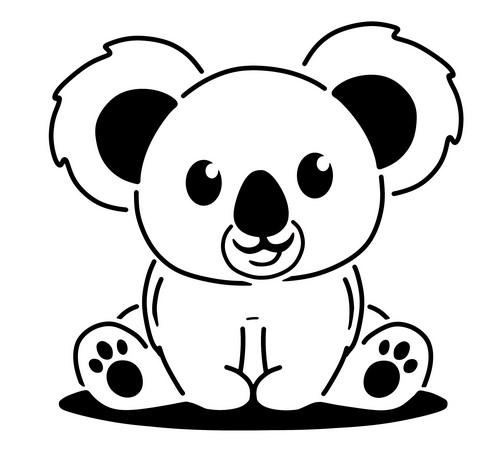 Petit koala pochoir mon artisane small