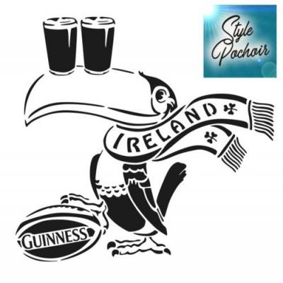 Pochoir guiness toucan ireland style pochoir ref gti