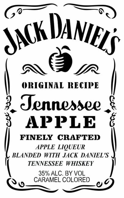 pochoir jack daniel's apple à peindre sticker