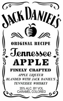 Pochoir jack daniels apple liqueur alcool decoration