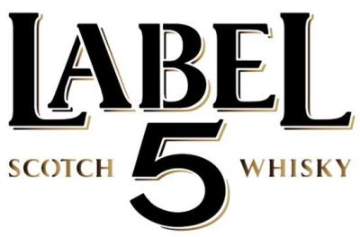 Pochoir label 5 scotch whisky style pochoir