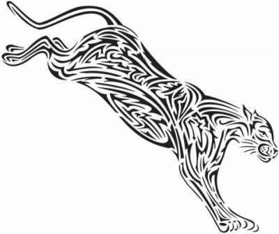 Pochoir leopard style tatouage a peindre stipo838 ta1005 style pochoir
