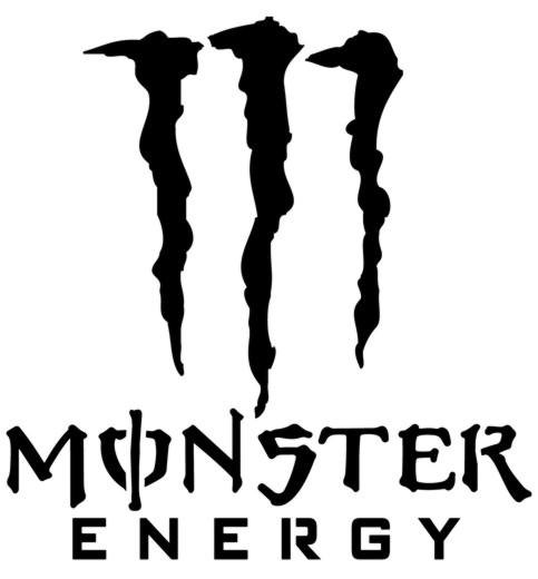 Pochoir monster energy logo marque a peindre