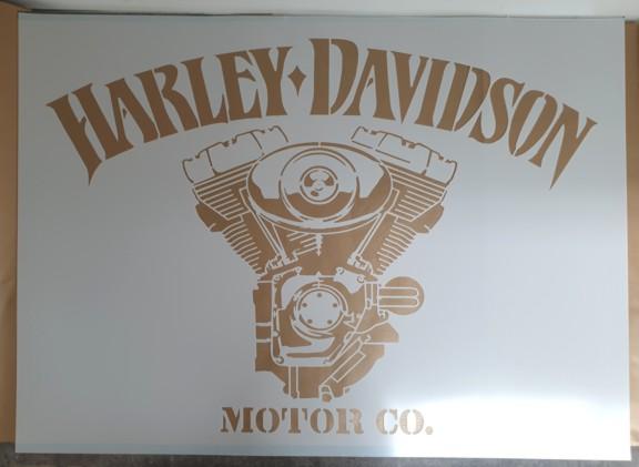 Pochoir moteur harley davidson photo style pochoir