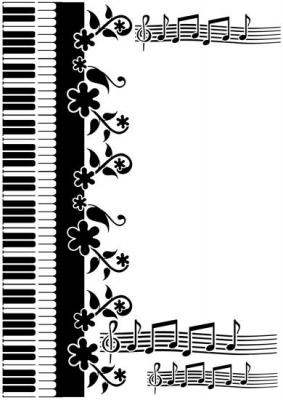 Pochoir musique piano et portee de musique mus 1004 stipo1163