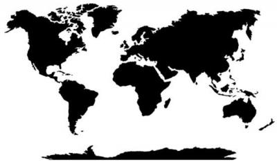 Pochoir planisphere simplifie