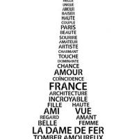 Pochoir tour eiffel paris lettrage mots francais paris stencil div408996 mon artisane