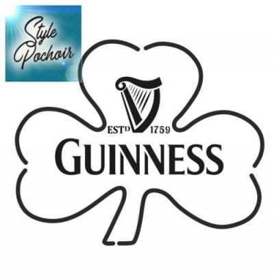 Pochoir trefle guiness style pochoir ref tg3