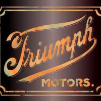 Pochoir triumph style vintage moto bikers effet use couleur style pochoir