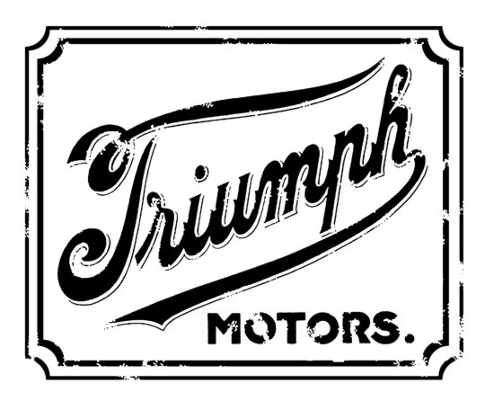 Pochoir triumph style vintage moto bikers effet use style pochoir