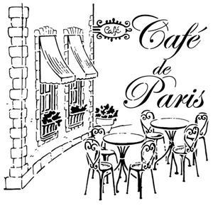 Pochoir vintage cafe de paris div64102