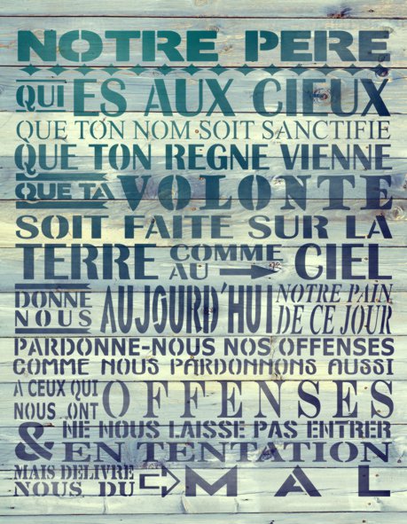Priere notre pere en pochoir a peindre cathechisme priere chretienne style pochoir mon artisane