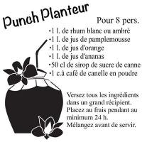 Recette punch planteur pochoir rec32